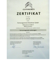 Citroen Zertifikat